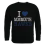 W Republic I Love Crewneck Sweatshirt Monmouth University 552-345