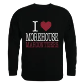 W Republic I Love Crewneck Sweatshirt Morehouse College Tigers 552-346