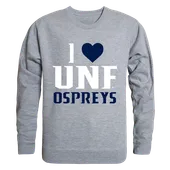 W Republic I Love Crewneck Sweatshirt North Florida Ospreys 552-354