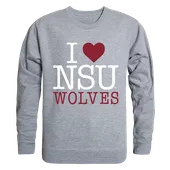 W Republic I Love Crewneck Sweatshirt Northern State University Wolves 552-355