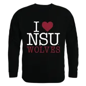 W Republic I Love Crewneck Sweatshirt Northern State University Wolves 552-355