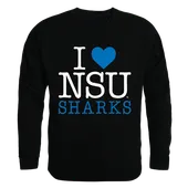 W Republic I Love Crewneck Sweatshirt Nova Southeastern Sharks 552-358