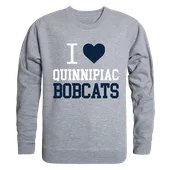 W Republic I Love Crewneck Sweatshirt Quinnipiac Bobcats 552-365