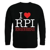 W Republic I Love Crewneck Sweatshirt Rensselaer Polytechnic Institute 552-367