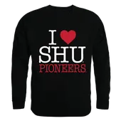 W Republic I Love Crewneck Sweatshirt Sacred Heart Pioneers 552-372