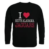 W Republic I Love Crewneck Sweatshirt South Alabama Jaguars 552-382