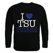 W Republic I Love Crewneck Sweatshirt Tennessee State University Tigers 552-390