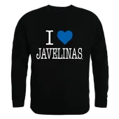 W Republic I Love Crewneck Sweatshirt Texas A&M Kingsville Javelinas 552-392