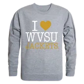 W Republic I Love Crewneck Sweatshirt West Virginia Mountaineers 552-404