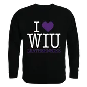 W Republic I Love Crewneck Sweatshirt Western Illinois Leathernecks 552-405