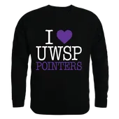 W Republic I Love Crewneck Sweatshirt Wisconsin Stevens Point Pointers 552-412