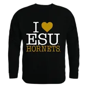 W Republic I Love Crewneck Sweatshirt Emporia State University Hornets 552-423