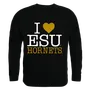 W Republic I Love Crewneck Sweatshirt Emporia State University Hornets 552-423
