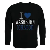 W Republic I Love Crewneck Sweatshirt Washburn Ichabods 552-431