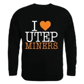 W Republic I Love Crewneck Sweatshirt Utep Miners 552-434