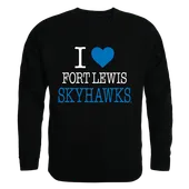 W Republic I Love Crewneck Sweatshirt Fort Lewis College 552-437