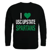 W Republic I Love Crewneck Sweatshirt Usc Upstate Spartans 552-443