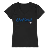 W Republic Women's Script Tee Shirt Depaul Blue Demons 555-121