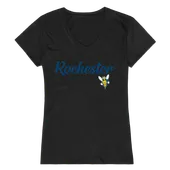 W Republic Women's Script Tee Shirt University Of Rochester Yellowjackets 555-146