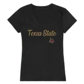 W Republic Women's Script Tee Shirt Texas State Bobcats 555-181