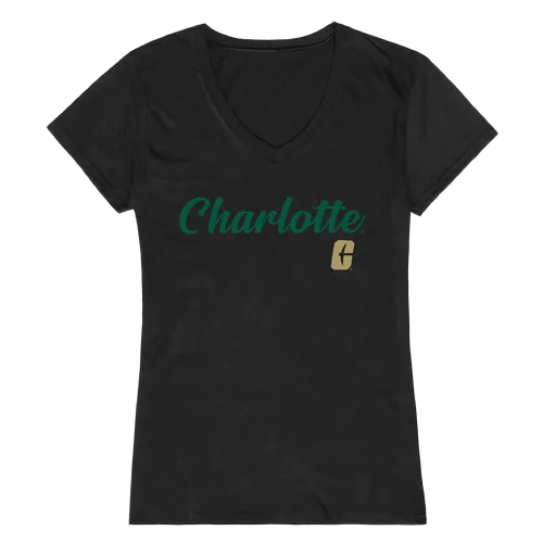 W Republic Women's Script Tee Shirt North Carolina Charlotte 49Ers 555-194
