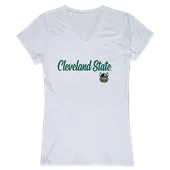 W Republic Women's Script Tee Shirt Cleveland State University 555-282