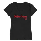 W Republic Women's Script Tee Shirt Western Oregon Wolves 555-406
