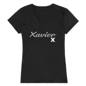 W Republic Women's Script Tee Shirt Xavier Musketeers 555-417