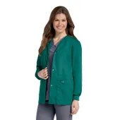 Landau Essentials 4 Pocket Scrub Jacket For Women 7525