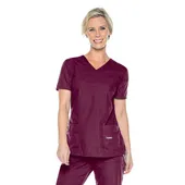 Landau Essentials 4 Pocket Scrub Top For Women 8111