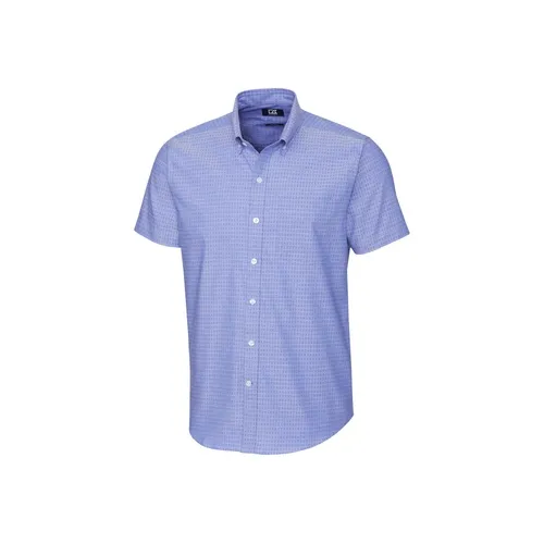Cutter & Buck Mens Strive Three Bars Jacquard Short Sleeve MCW00190