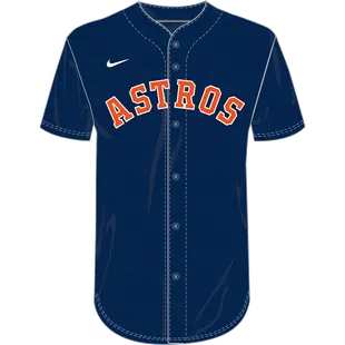 Houston Astros Jersey Button up MLB Baseball Jersey Size L 