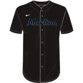 Nike MLB Adult/Youth Dri-Fit Full Button Jersey N140 / NY40 MIAMI MARLINS