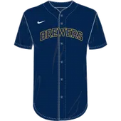 Nike MLB Adult/Youth Dri-Fit Full Button Jersey N140 / NY40 MILWAUKEE BREWERS