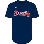 Nike MLB Adult/Youth Dri-Fit 1-Button Pullover Jersey N383 / NY83 ATLANTA BRAVES