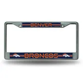 Rico Denver Broncos Glitter Chrome License Plate Frame Fcgl1601