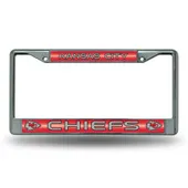 Rico Kansas City Chiefs Glitter Chrome License Plate Frame Fcgl2701