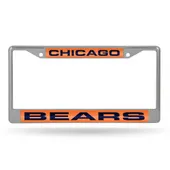 Rico Chicago Bears Laser Chrome 12 X 6 License Plate Frame Fcl1202