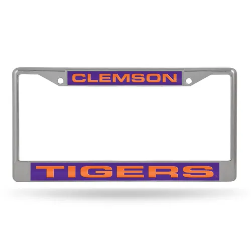 Rico Clemson Tigers Laser Chrome 12 X 6 License Plate Frame Fcl120202