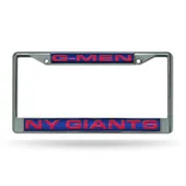 Rico New York Giants Laser Chrome 12 X 6 License Plate Frame Fcl1410