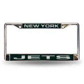 Rico New York Jets Laser Chrome 12 X 6 License Plate Frame Fcl2201