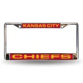 Rico Kansas City Chiefs Laser Chrome 12 X 6 License Plate Frame Fcl2702