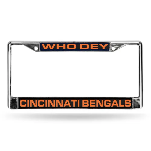 Rico Cincinnati Bengals Laser Chrome 12 X 6 License Plate Frame Fcl3206wd