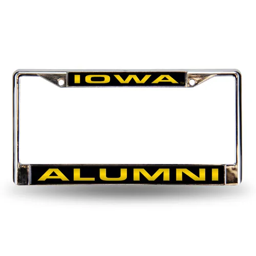 Rico Iowa Hawkeyes Laser Chrome 12 X 6 License Plate Frame Fcla250110