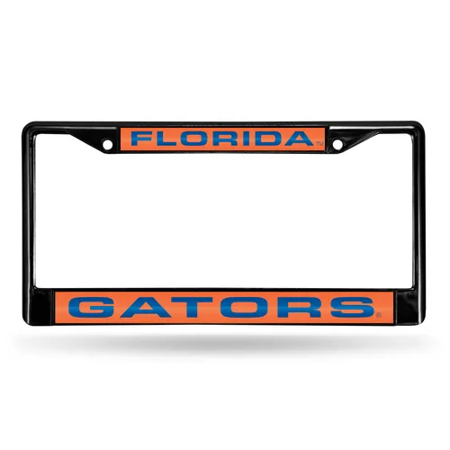 Rico Florida Gators Black Laser Chrome 12 X 6 License Plate Frame Fclb100101