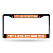 Rico Clemson Tigers Black Laser Chrome 12 X 6 License Plate Frame Fclb120201