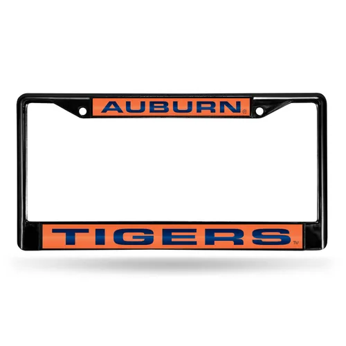 Rico Auburn Tigers Black Laser Chrome 12 X 6 License Plate Frame Fclb150201