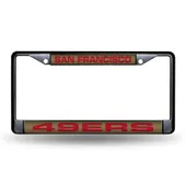 Rico San Francisco 49Ers Black Laser Chrome 12 X 6 License Plate Frame Fclb1901