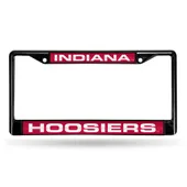 Rico Indiana Hoosiers Black Laser Chrome 12 X 6 License Plate Frame Fclb200101