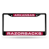 Rico Arkansas Razorbacks Black Laser Chrome 12 X 6 License Plate Frame Fclb360101